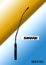 Micrófono Alámbrico SHURE - Serie Microflex Cuello de Ganso Mod. MX418 /C 